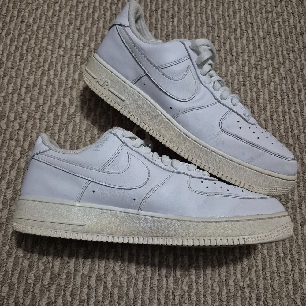 Nike Men's Air Force 1 Low Athletic Shoes Triple White CW2288-111  Size 12